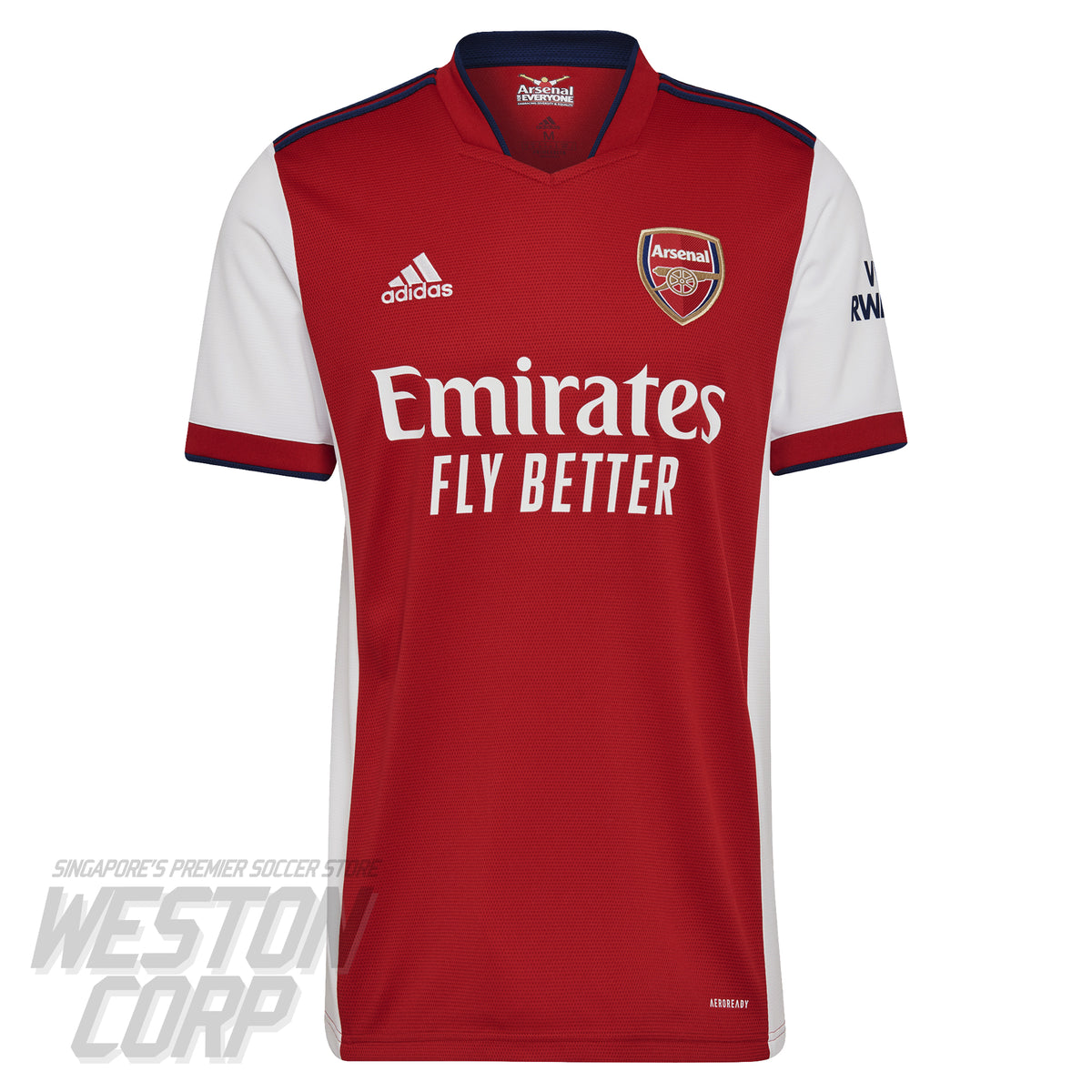 Arsenal Adult 2021 22 SS Home Shirt Weston Corporation