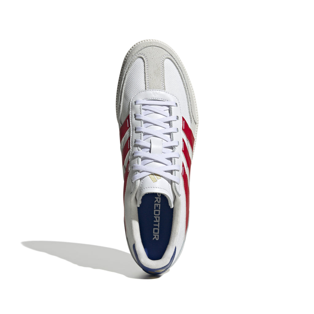 White and red adidas on sale predators