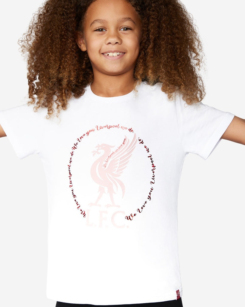 LFC Infants Liverbird Text Tee White