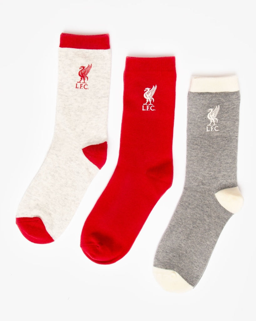 LFC Womens 3pk Crew Design Socks