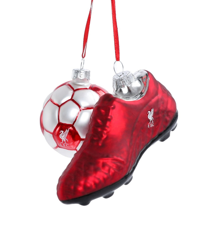 LFC 2Pk Boot & Ball Christmas Decorations