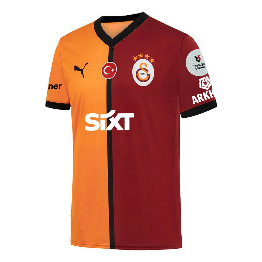 Galatasaray S.K Adult 2024-25 Home Jersey w/ Sponsors + Trendyol Süper Lig Badge