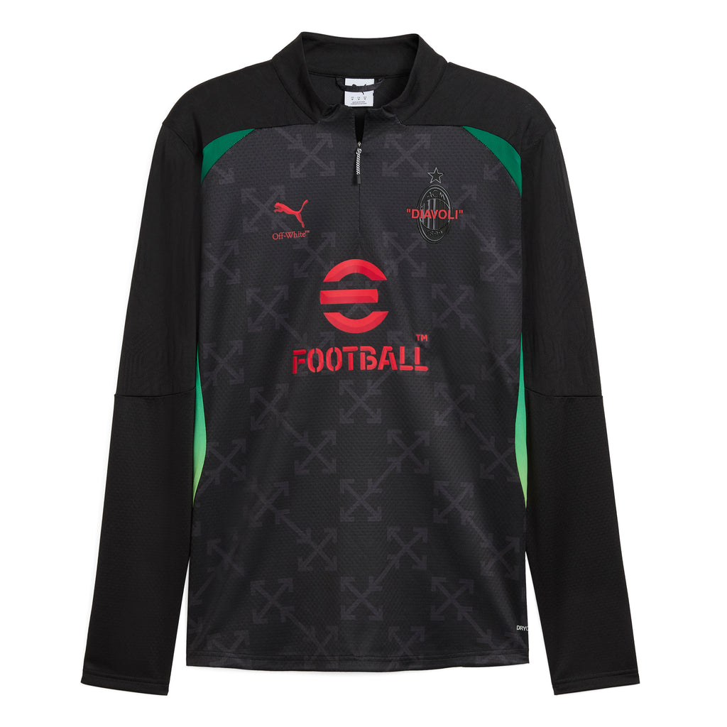 AC Milan X Off-White Adult 2024/25 Prematch 1/4 Zip Top