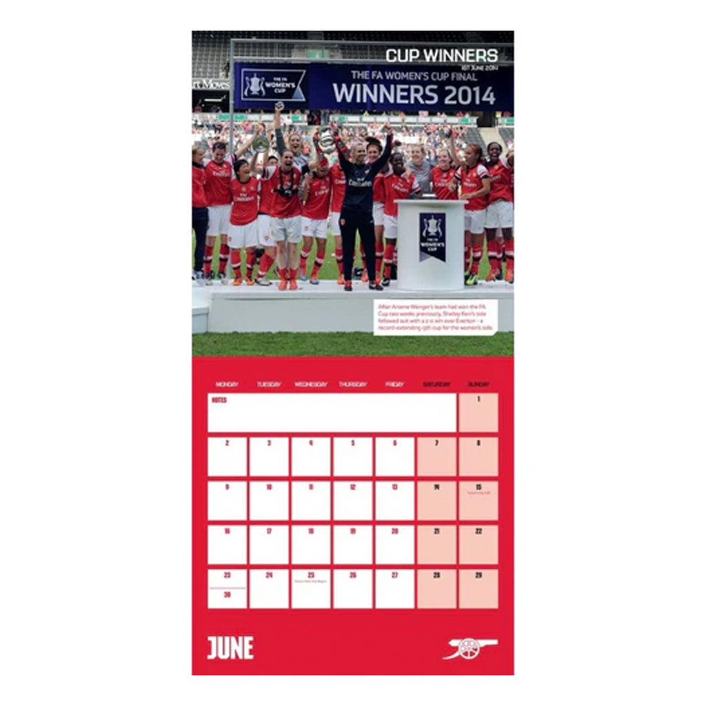 Arsenal Legends 2025 Square Calendar