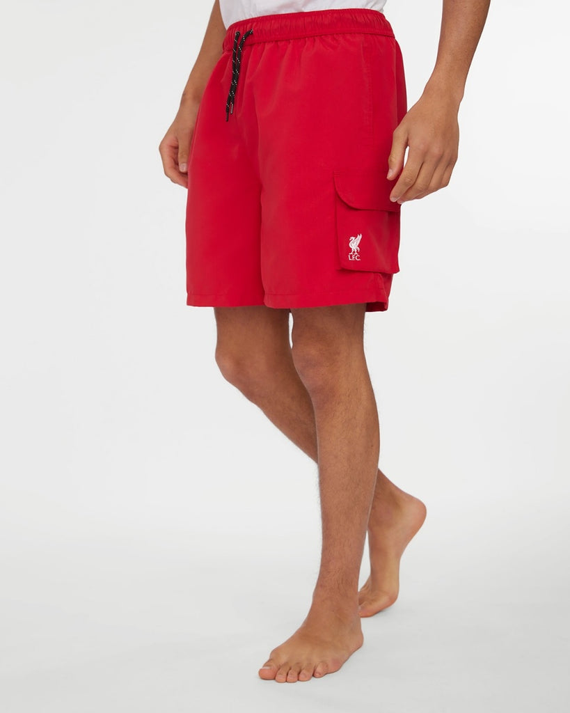 LFC Mens Cargo Swim Short Red Weston Corporation