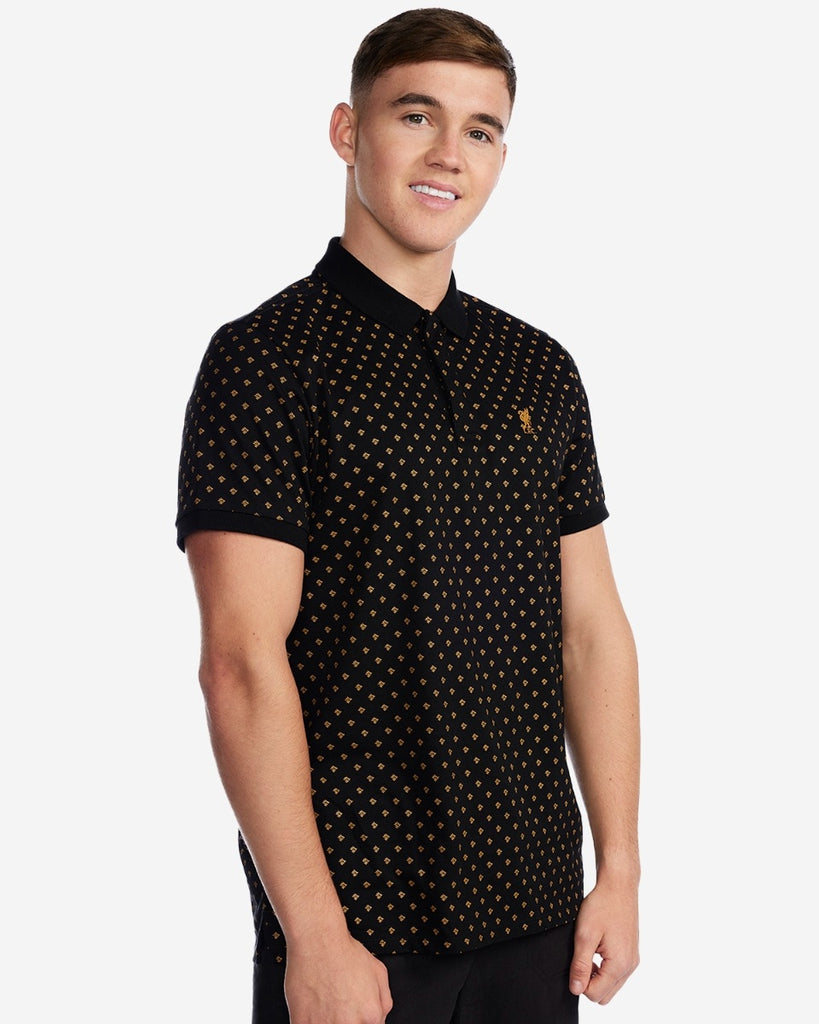 LFC Mens AOP Polo Black