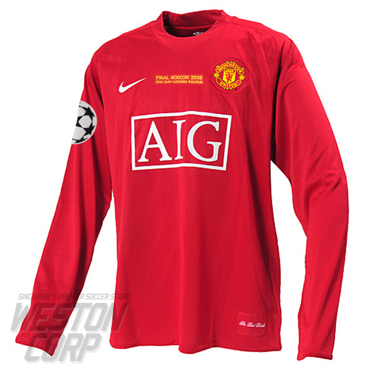 Ronaldo 7 Manchester United Champion League Final 2008 home shirt 237925  long M