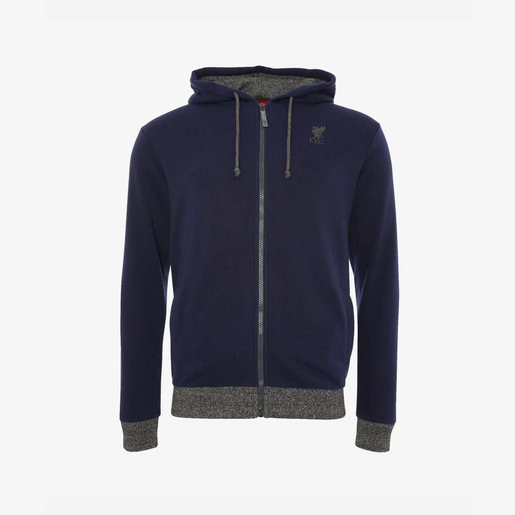 LFC Mens Navy Zip Thru Hoody