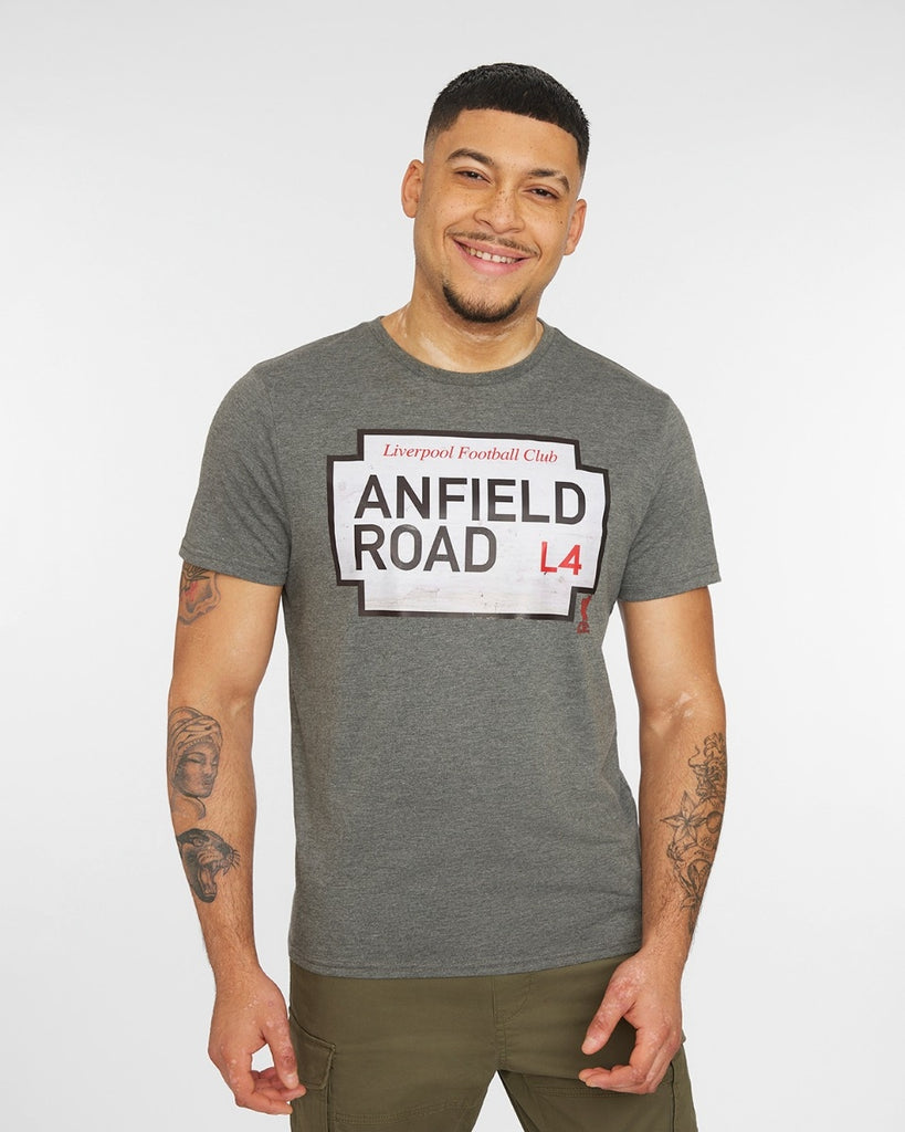 LFC Mens Anfield Road Tee Grey